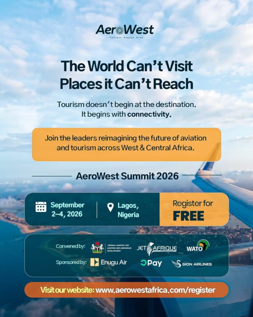 AeroWest Summit 2026 event banner in Lagos